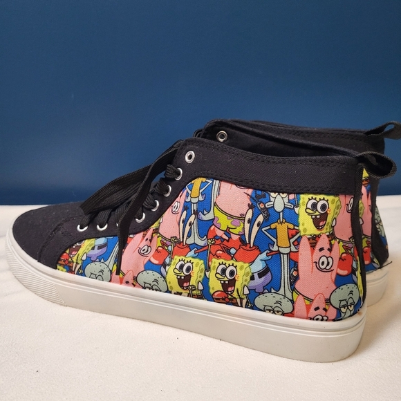 Nickelodeon Spongebob Lace‎ Up Canvas Shoes Men's Size 11 - Picture 9 of 11